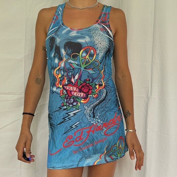 vintage ed hardy dress - Picture 3 of 4